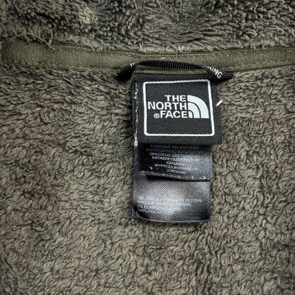 The North Face Womens Olive Green Full Zip Jacket Long Sleeve Fleece Mock Size M - Picture 8 of 16